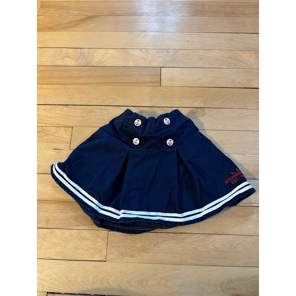 Vintage Y2K strawberry short cake S.S. Skirt navy blue skirt nautical 4t